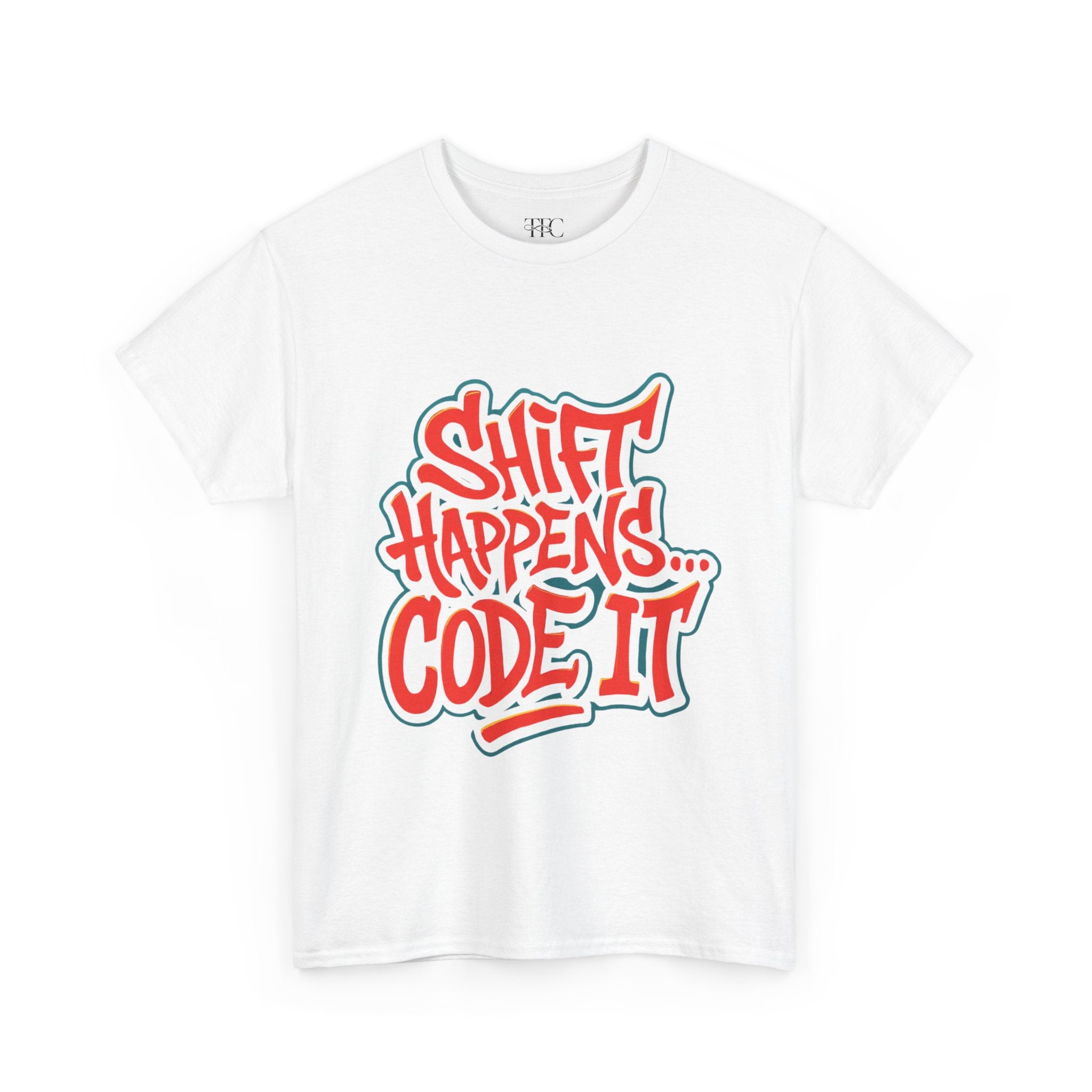 Shift Happens Unisex Heavy Cotton Tee - Coding Humor Shirt