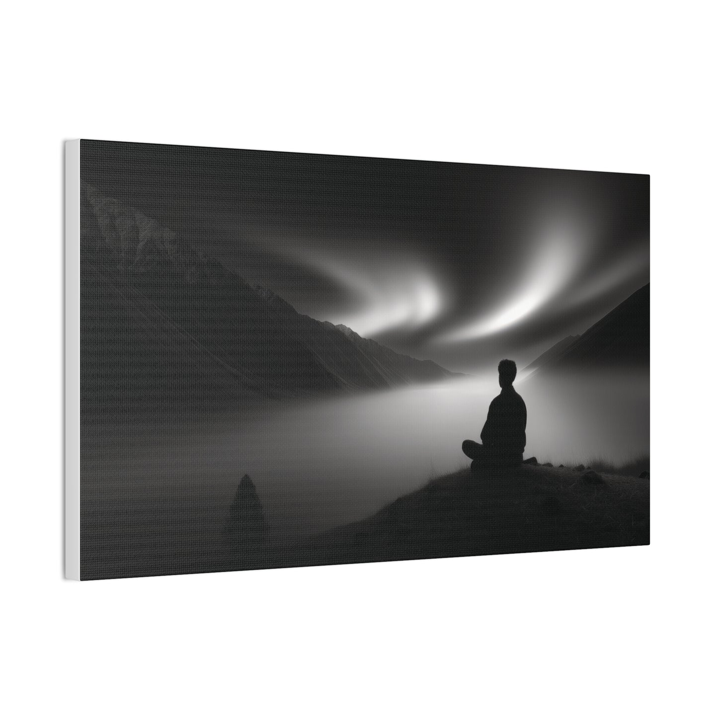 Serene Aurora Meditation Canvas - Mindfulness & Yoga Room Decor