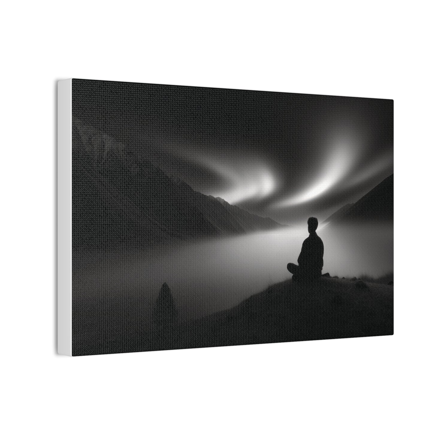 Serene Aurora Meditation Canvas - Mindfulness & Yoga Room Decor