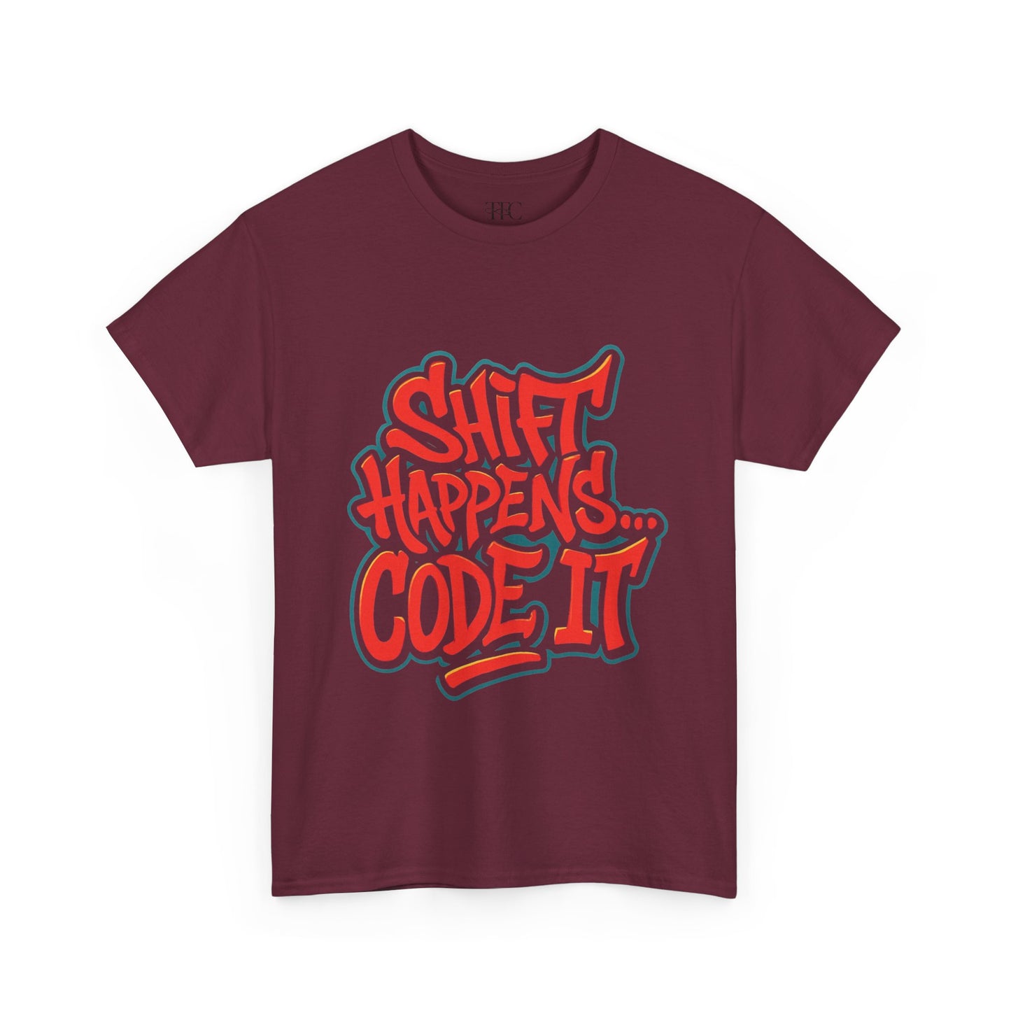 Shift Happens Unisex Heavy Cotton Tee - Coding Humor Shirt