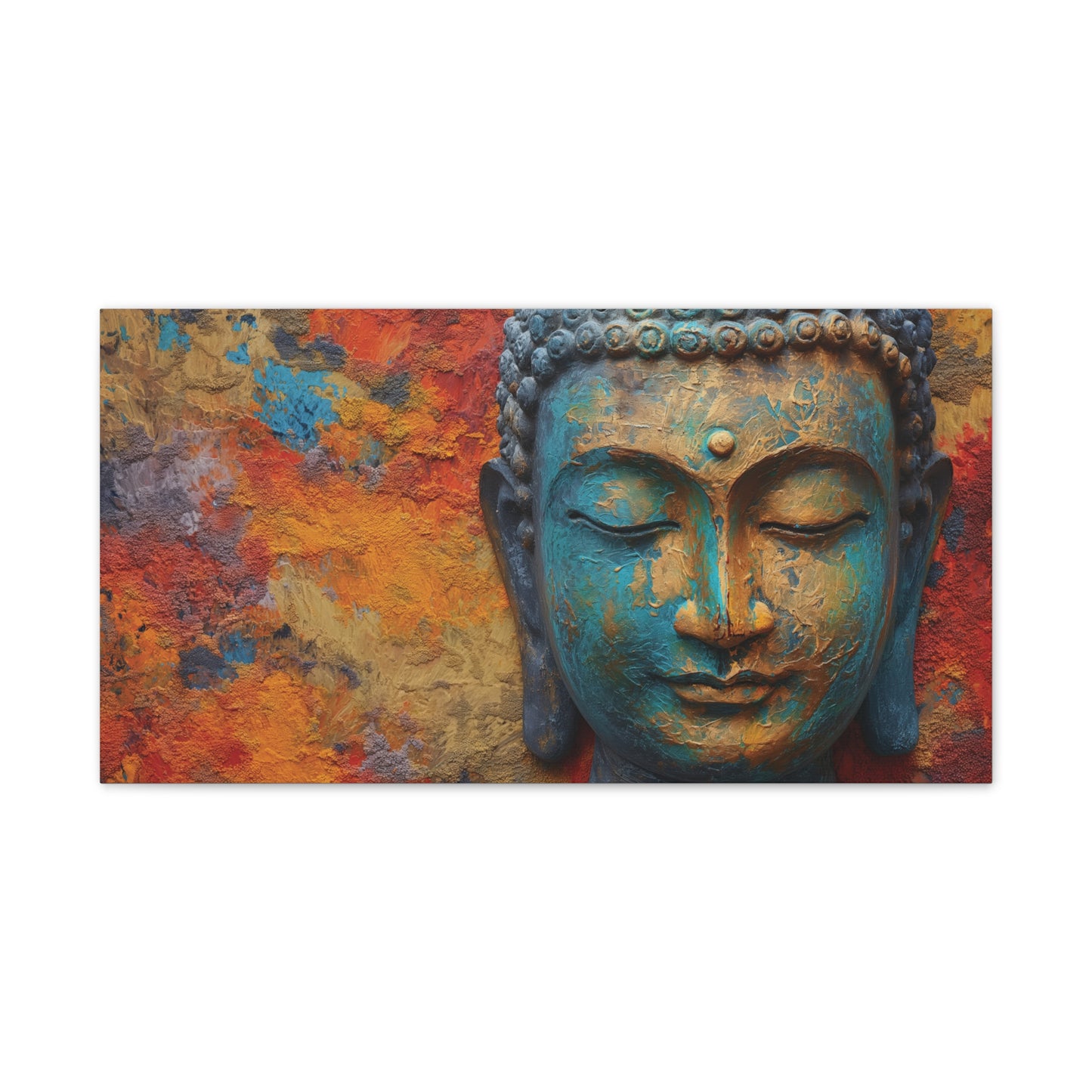 Serene Buddha Canvas Wall Art – Colorful Meditation Decor