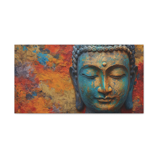 Serene Buddha Canvas Wall Art – Colorful Meditation Decor