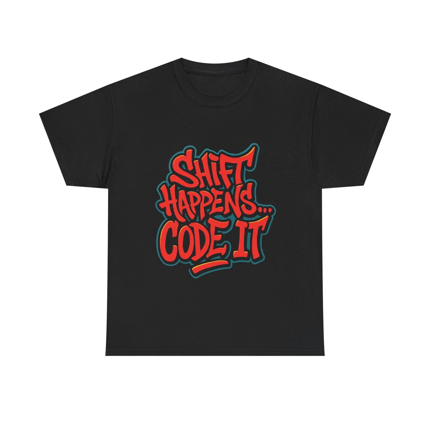 Shift Happens Unisex Heavy Cotton Tee - Coding Humor Shirt