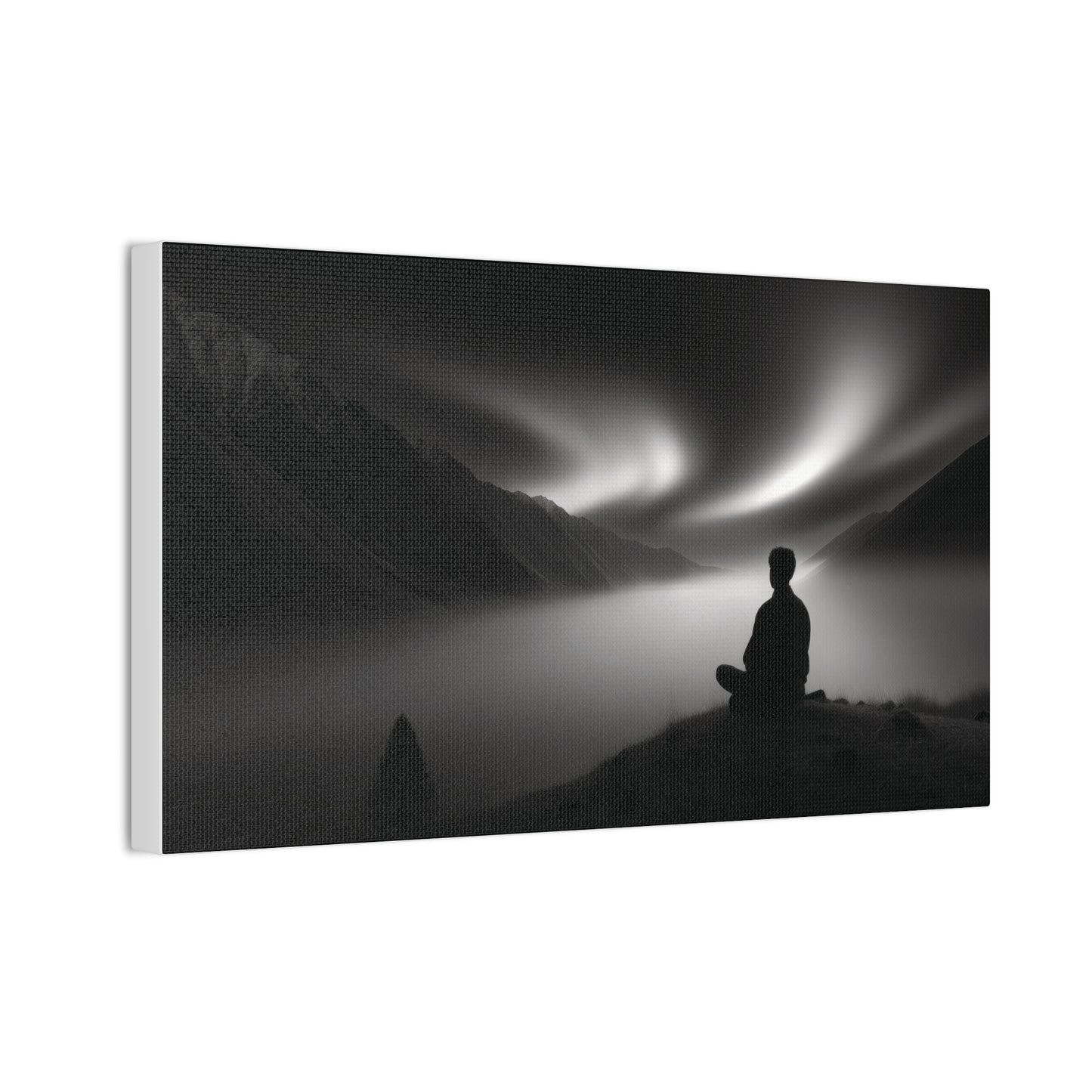 Serene Aurora Meditation Canvas - Mindfulness & Yoga Room Decor