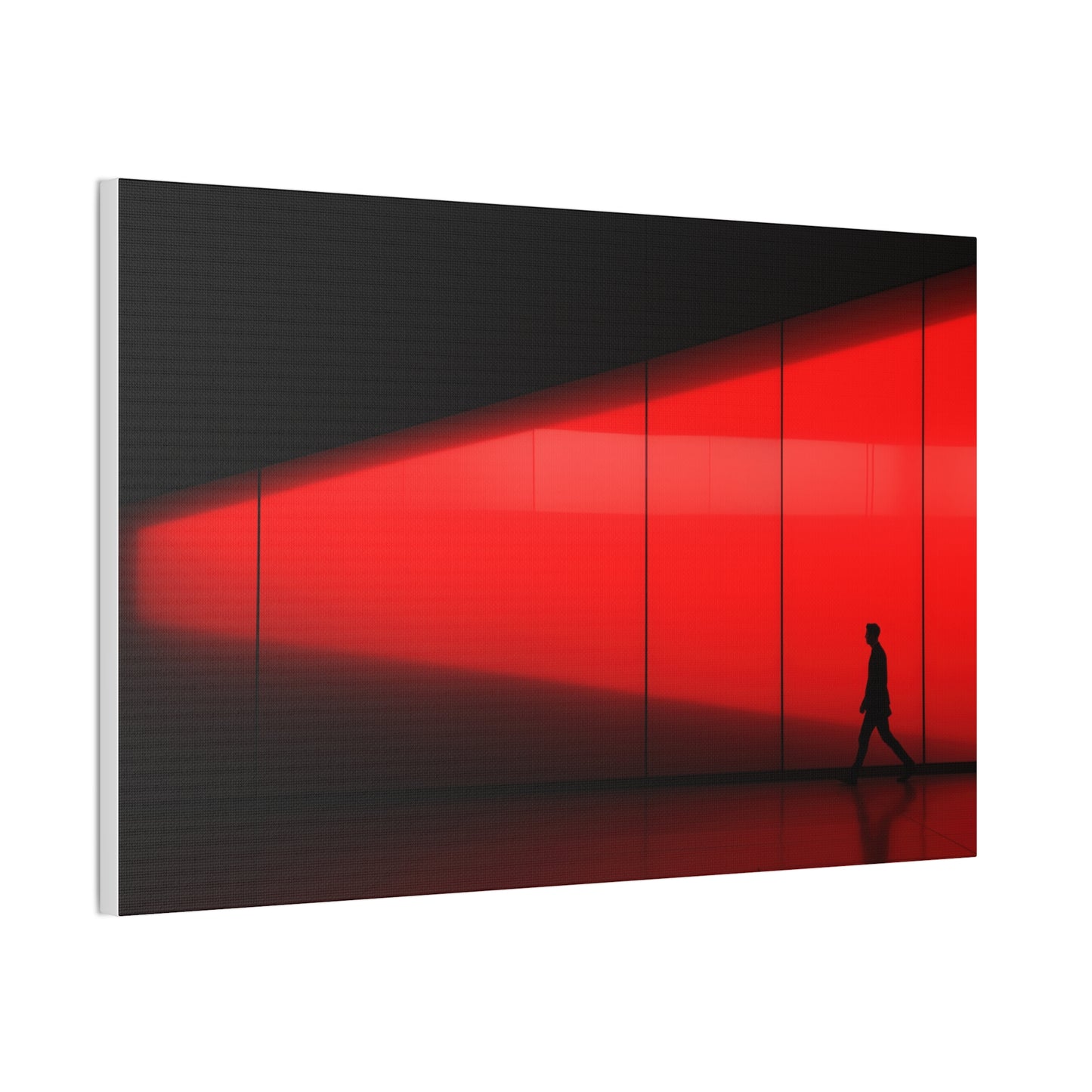 Solitude in Red- Minimalist Canvas Wall Art