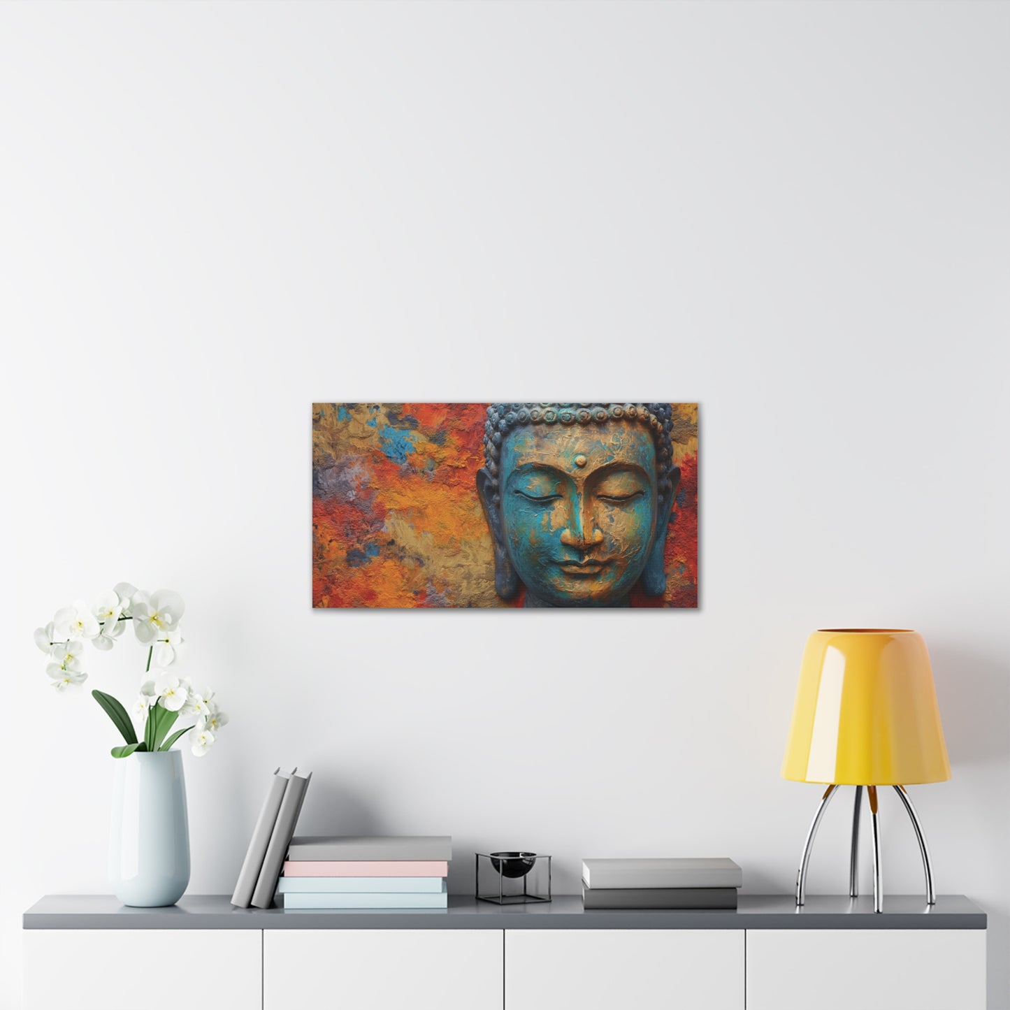 Serene Buddha Canvas Wall Art – Colorful Meditation Decor