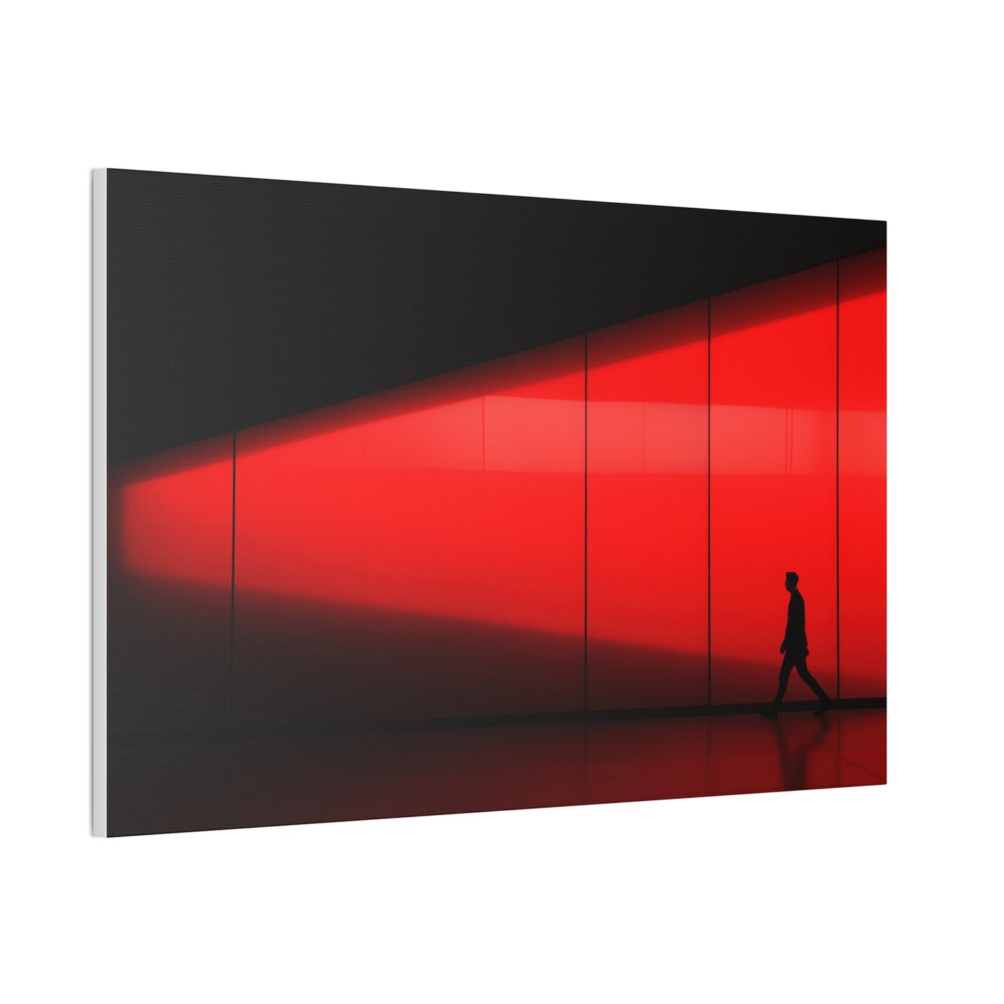 Solitude in Red- Minimalist Canvas Wall Art