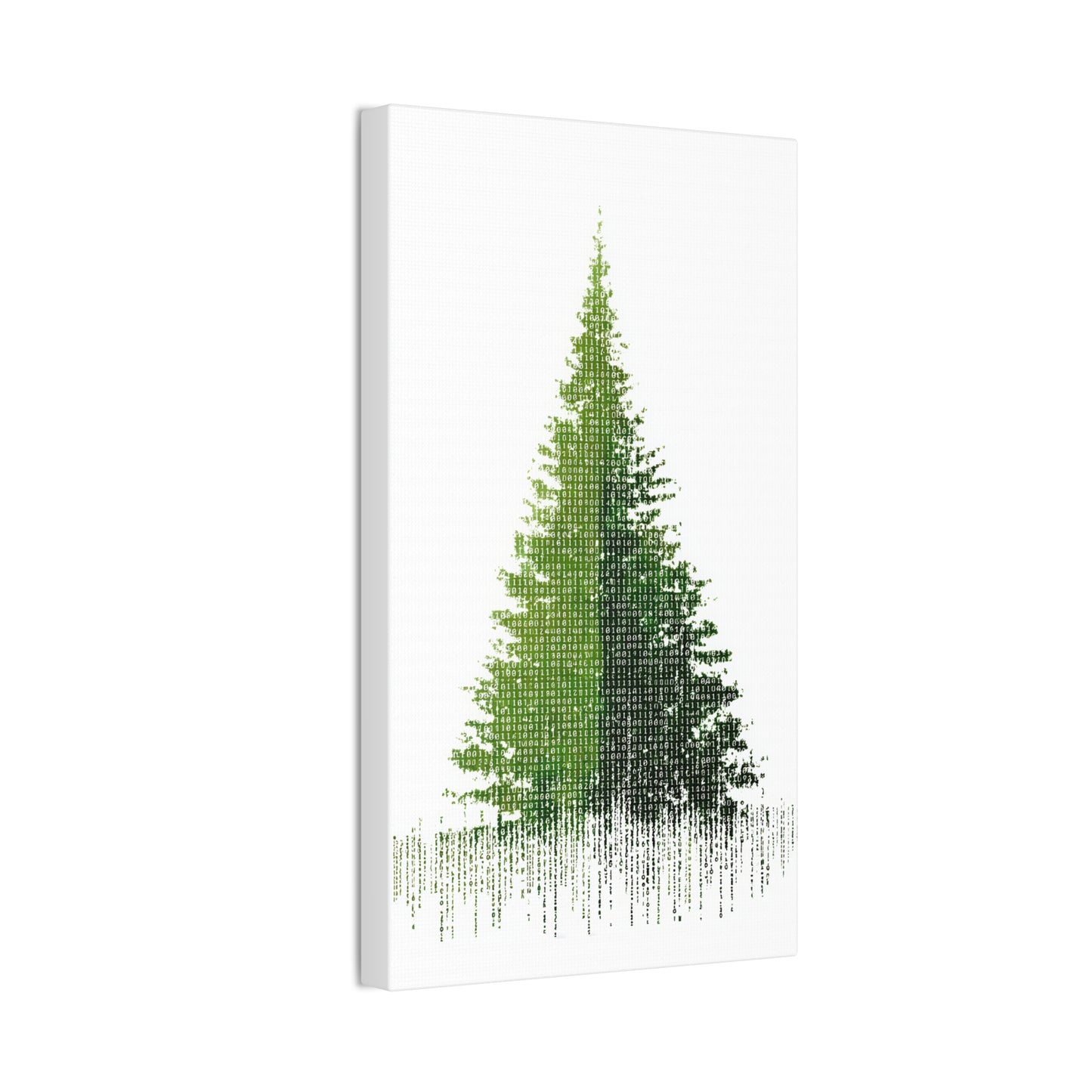 Pine Tree Mode Canvas Stretched Art — 0.75" Woodland Wall Decor