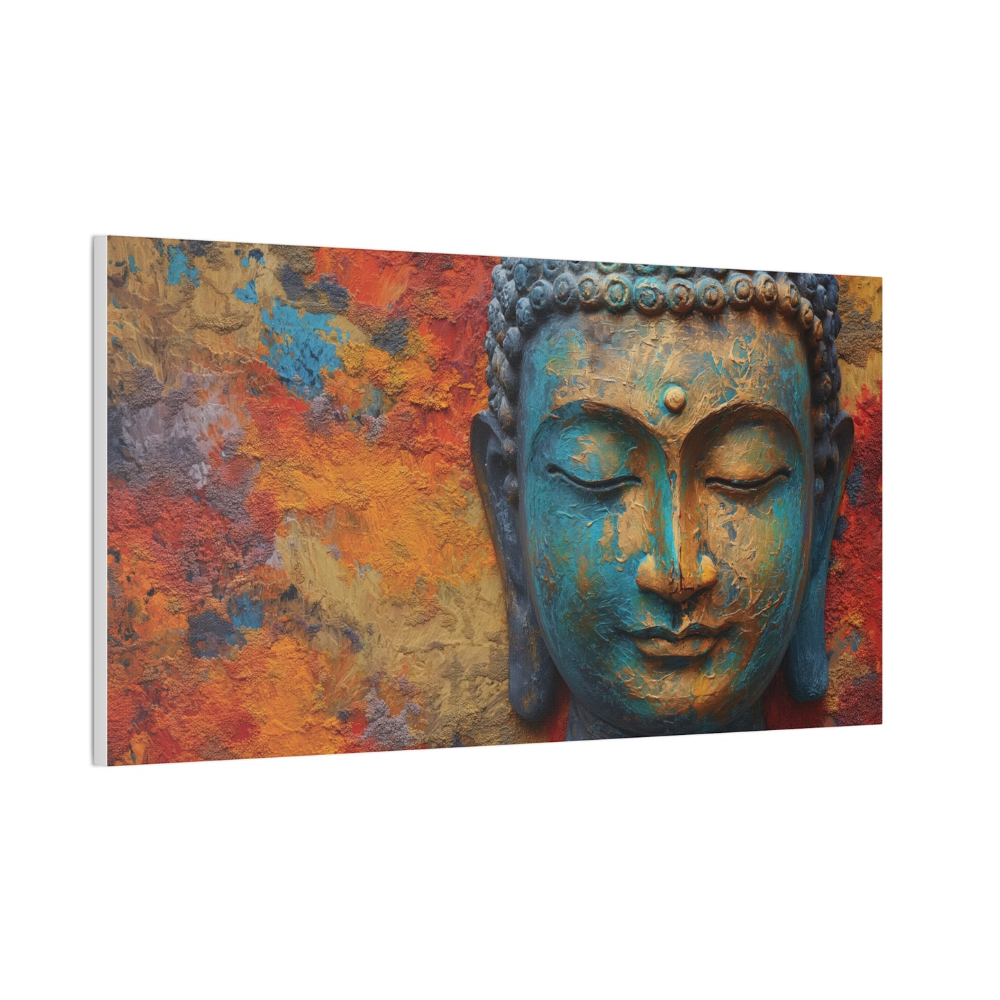 Serene Buddha Canvas Wall Art – Colorful Meditation Decor
