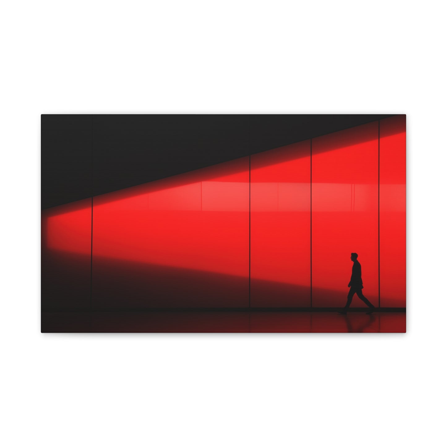 Solitude in Red- Minimalist Canvas Wall Art