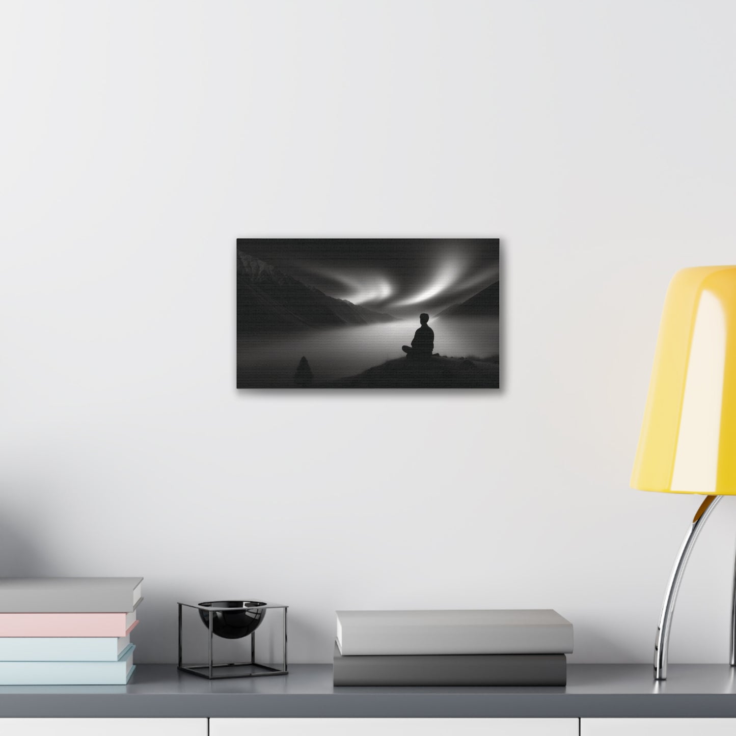 Serene Aurora Meditation Canvas - Mindfulness & Yoga Room Decor