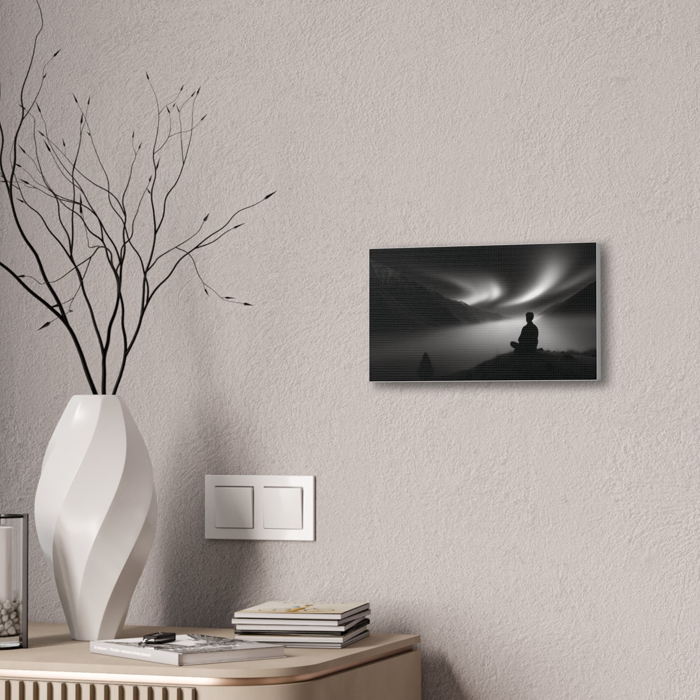 Serene Aurora Meditation Canvas - Mindfulness & Yoga Room Decor