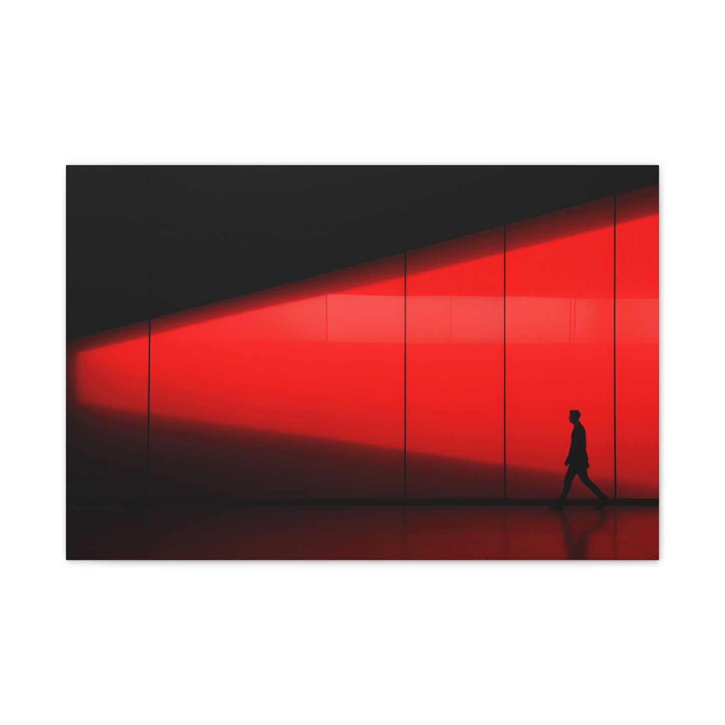 Solitude in Red- Minimalist Canvas Wall Art